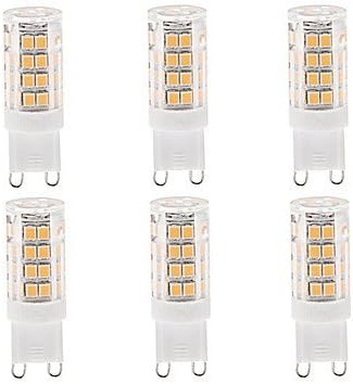Arled 6pcs G9 4.5W 51x2835SMD 400LM 5000K Daylight White Light LED G9 Bulb(AC110-130V)