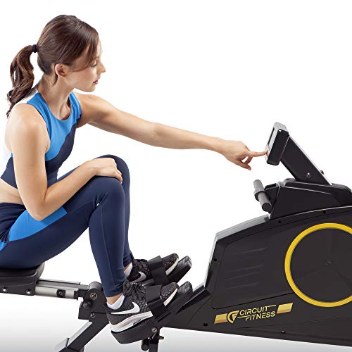 Circuit Fitness Deluxe Foldable Rowing Machine with 8