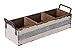 dwellbee Rustic Metal Decorative Shabby Chic Carry-All Caddy (Pine Wood, Galvanized Steel)