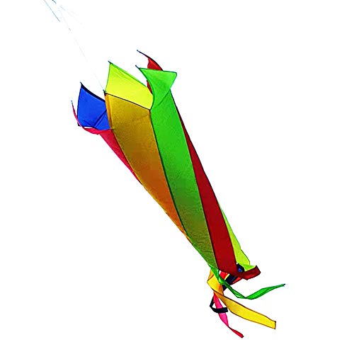Besra Colorful Kite Tail Outdoor Garden Windsock Spinner Spiral Waterproof Tear-Proof Kite Accessories