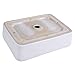 Giantex Bathroom Rectangle Ceramic Vessel Sink Vanity Pop Up Drain Modern Art Basin