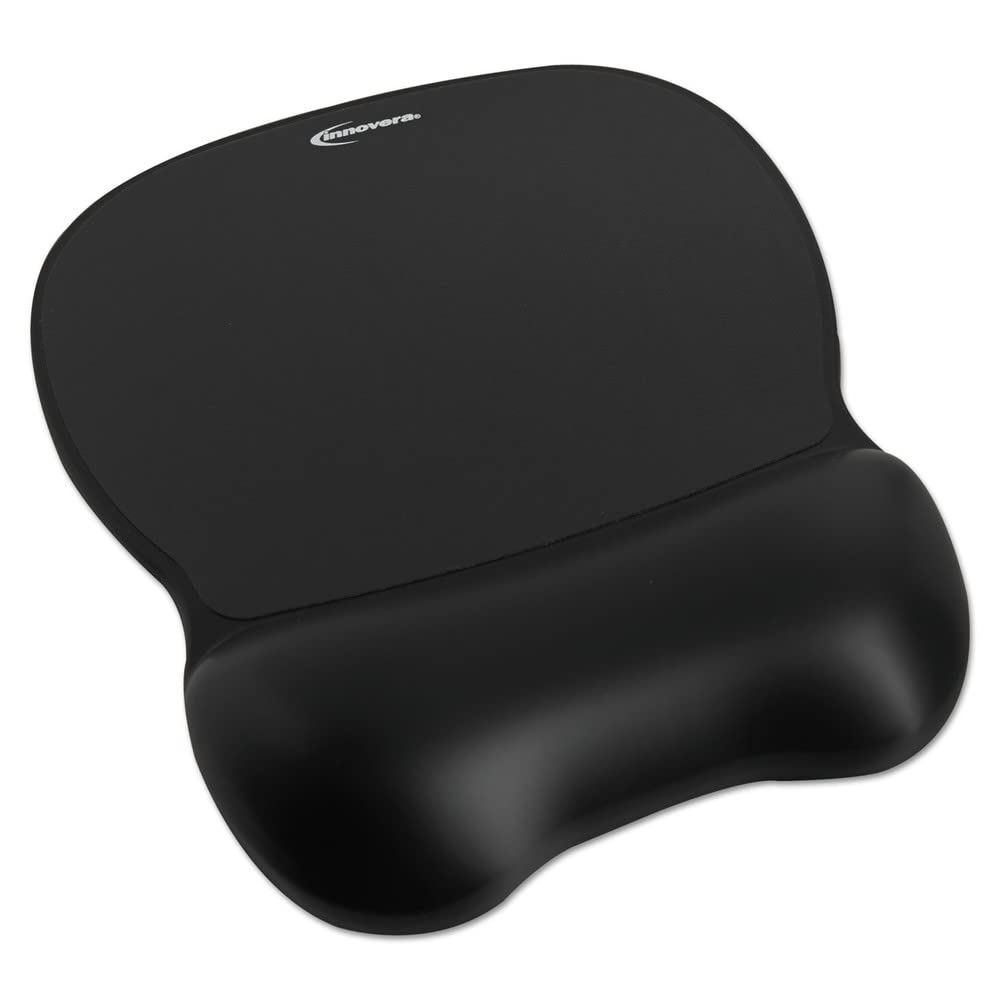 Photo 1 of Innovera Gel Mouse Pad with Wrist Rest, 9.62 x 8.25, Black