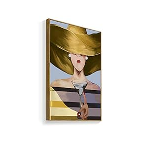 Framed Canvas Wall Art for Living Room, Bedroom Fashion Women Canvas Prints for Home Decoration Ready to Hanging - 16x24 inches