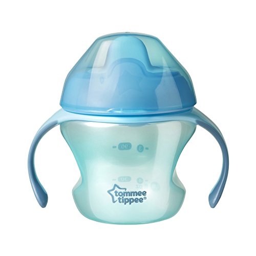 Tommee Tippee Closer to Nature First Sips Transition Cup, BPA-Free, 4+ Months,, With Valve, Boy