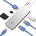 CharJenPro USB C Hub, 7-in-1 USB C Adapter with 4K USB-C to HDMI, SD and MicroSD Card Reader, 3 USB 3.0 Ports for MacBook Pro 2019/2018/2017/2016, ChromeBook, XPS, and More (Silver)