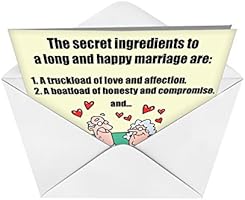 Amazon Com Jumbo Anniversary Greeting Card 8 5 X 11 Inch Funny Marriage Secrets Card Big Appreciation Card To Celebrate Another Year Unique Gift For Any Happy Married Couple In