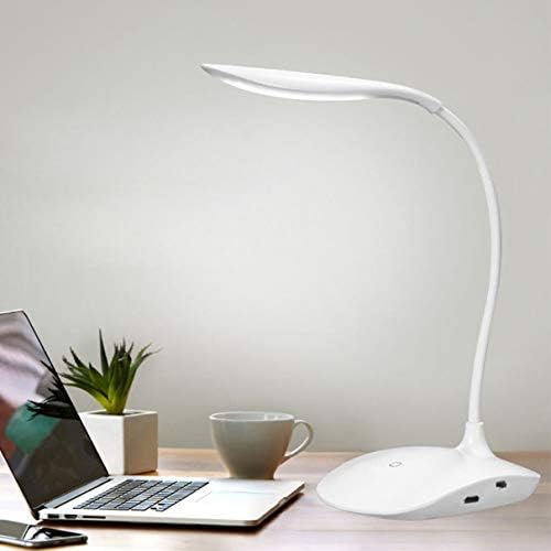 Carecroft LED Desk lamp Rechargeable Study Desktop White Table Light Touch dimmer Warm Light USB Charging Port Wireless