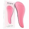 Crave Naturals Glide Thru Detangling Brush for Adults & Kids Hair. Detangler Hairbrush for Natural, Curly, Straight, Wet…