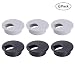 2" White and Black Desk Grommet (6 Pack) (White and Black) primary