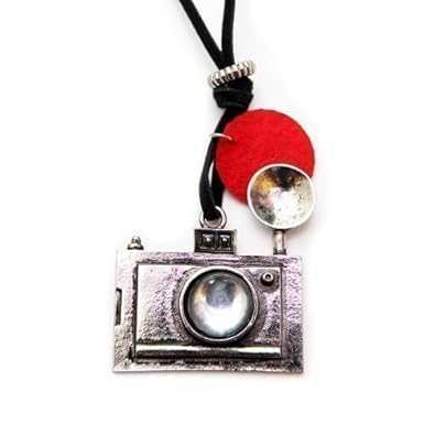 Cámara de fotos antigua Vintage collar con - aprox 70 cm larga ...