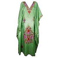 Mogul Womens Evening Caftan Kashmiri Embroidered Kaftan Cover Up Maxi Dress