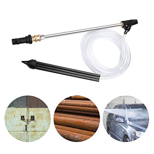 TekkPerry Pressure Washer Sandblaster Kit, Wet Blasting Washer Sandblasting Device Kit, with 1/4" Quick Release Plug and Karcher Adapter for Karcher K Series Pressure Washer