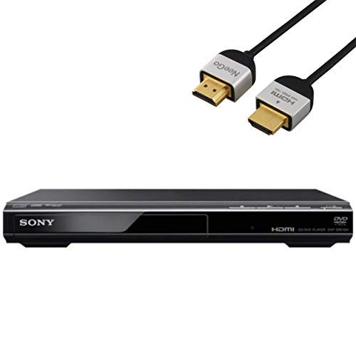 Sony DVP SR510 DVD Player with HDMI Port with A NeeGo Slim HDMI Cable