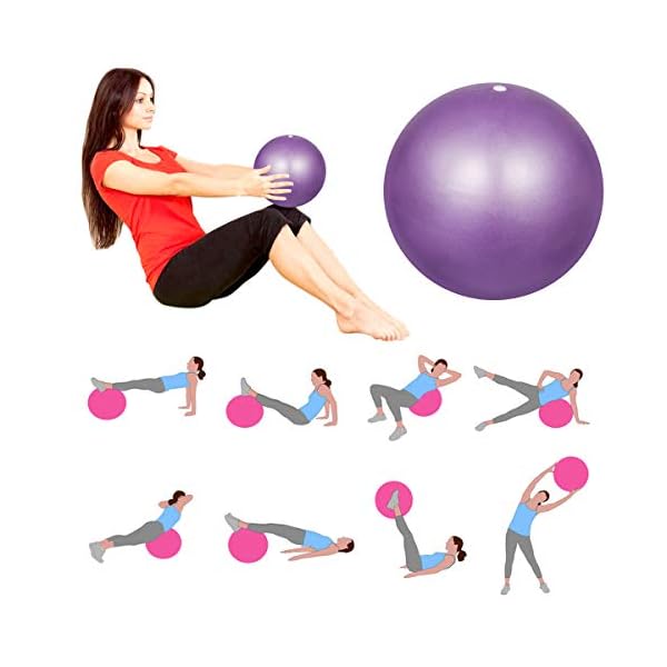 Dokpav 2pcs Pilate Balls 9 inch / 23 cm Small Fitness Yoga Ball Exercise Balance Ball for Pilates,Yoga, Core Training…