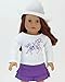 White Cowgirl Doll Hat for the 18 Inch Horse Riding American Girl & More! 18 Inch White Velvet Cowgirl Doll Hat w/ Decorative Rope on Brim