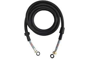 Luxau Shower Hose, 79 Inches (2M) Extra Long Stainless Steel Handheld Shower Head Hose with Brass Insert and Nut - Durable an