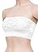 TL Women's Full Floral Lace Strapless Seamless Stretchy Bandeau Tube Bra Top SET6-BLK_WHT_CHA_BLU_COR_LBE XL