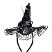 BinaryABC Halloween Witch Hat Headband for Halloween Costume Dress up Party Supplies (Black)
