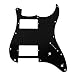 IKN Black Strat Pickguard HH (2 Humbucker) 3 Ply Fits Fender Replacement