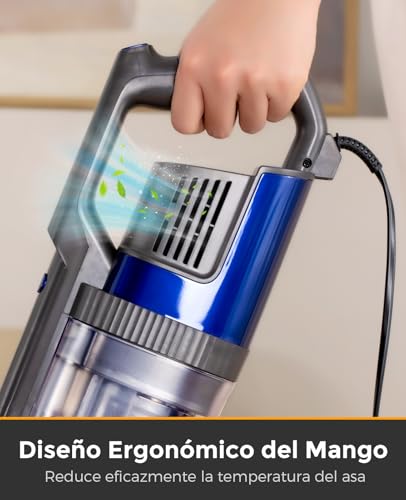VACTechPro 60KPa/680W/7M Vacuum Cleaner, Corded Vacuum Cleaner | 800ML Trash Bin, Vacuum Cleaner with Ergonomic Handle Design, Corded Vacuum Cleaner for Hard Floors