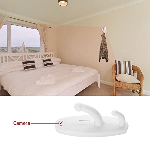YAOAWE Wireless Hidden Clothes Hook Camera, DVR Spy Camera, Home Security Nanny Cam, Motion Detection Camcorder Black/White - Thumbnail 5