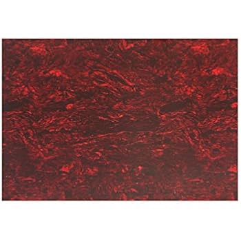 Musiclily 20x25cm Blanks Acoustic Guitar Pickguard Material Self Adhesive Scratch Plate Sheet, Red Tortoise