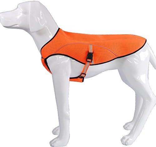 KINGSWELL Dog Jacket, Dog Anxiety Jacket Vest Poncho Clothing for Large Medium Small Dogs Outdoor Hiking Breathable Fleece Coat (L)