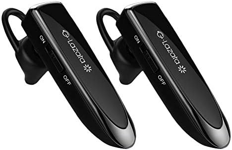 Glazata EC200 Wireless Bluetooth Headset – 30h Talking (Black 2-Pack)