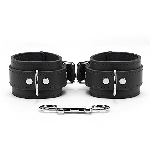 Amanda wrist and ankle cuffs handmade real lambskin lea…