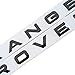 1Set 3D Head Cover hood front Letters Emblem Sports Line badge Letter emblem for Range rover Land rover car stickers Decal Logo（Bright black）