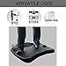 Sunflower Home Comfort Standing Desk Mat Anti Fatigue Office Ergonomic Not Flat Foot Massage Mat Floor Stand Up Desk Mats for Workstation Kitchen Memory Foam Black Extra Thick Cushion Pad