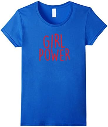 Women's Girl Power T-Shirt Small Royal Blue