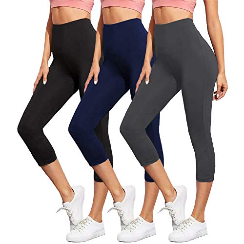 ZOOSIXX High Waisted Capri Leggings 