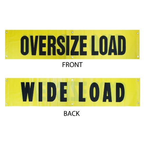 Vulcan Reversible Wide Load/Oversize Load Banner With Heavy Duty Brass Grommets (18