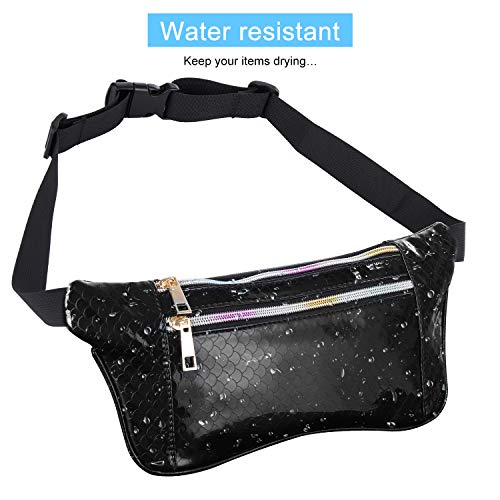 6 iAbler+Holographic+Waterproof+Adjustable+Mermaid+Black