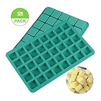 Square Caramel Mold Silicone- Yawooya 40 Cavities BPA Free Candy Molds for Truffles/Praline/Chocolate/Jelly/Ice Cube/Sugar