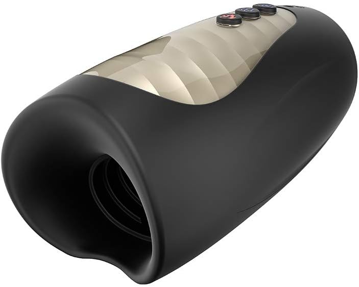 MANWAND Pump One Suction Effect Male Stroker 3 Suction Modes & 7 Speeds Heating Function Phthalate-Free Soft Silicone Rechargeable via USB Black - Image 4