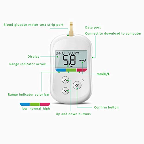 DZWJ-Diabetes-Blood-Sugar-Kit-Glucose-Meter-Home-Use-Bluetooth-Diabetes-Care-Easy-To-Observe-Blood-Glucose-Range-Color-Bar-mmolL