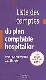 Liste des comptes du plan comptable hospitalier