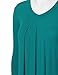 MBJ WT1166 Womens V-Neck Long Sleeve Pleats Tunic Dress Top XXXL Jade