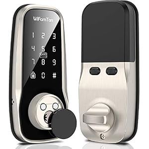 Smart Lock, WiFamTon Keyless Entry Door Bluetooth Lock with Touchscreen Keypad, Smart Lock Front Door with App Control…