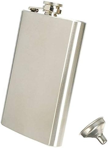 Aikoi 10OZ Stainless Steel Pocket Whisky Liquor Hip Flask With Funnel