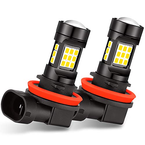image for isinlive 2400 Lumens H11/H8/H9 Yellow LED Fog Light, 360° Beam Angle 