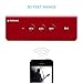 Sentey® Bluetooth Stereo Speaker B-trek S4 (Red) Ls-4163 up to 6 Hours - Built-in Mic for Hands Free Speakerphone - 10 Meter - 33 Foot Range - Rechargeable Lithium Ion Battery - Wireless - Portable Speaker AUX Line in Allows Music Playback From Various Sources - Works for Apple Iphone, Ipad Mini, Ipad Air 1 and 2 Blackberry, Nexus, Samsung Galaxy and Other Smart Phones and Mp3 Players Wireless Bluetooth Speakers
