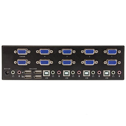 StarTech.com 4-Port KVM Switch with Dual VGA & 2-Port USB Hub (SV431DVGAU2A)