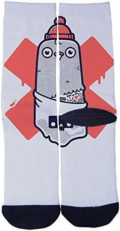 Costom socks by Yhyl pigeon Socks Adult Personality Print Crew Socks Knee High Socks Black