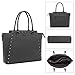 UMODA Laptop Bag for Women,13-15.6 Inch Padded Laptop Tote Bag,Multi Pockets Computer Bags for Women,Gray