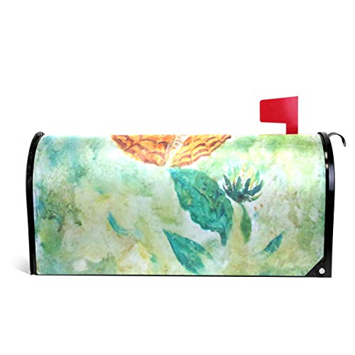 LORVIES Watercolor Paint Butterfly Magnetic Mailbox Cover Standard Size 20.8 x 18 Inch