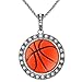 LIYALI Boy Basketball Necklace Basketball Pendant Necklace Stainless Steel Necklace Sports Necklace