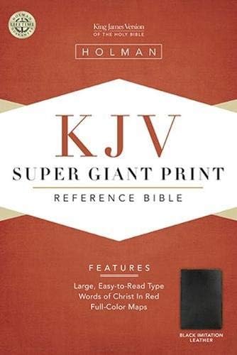 KJV Super Giant Print Reference Bible, Black Imitation Leather (King James Version)